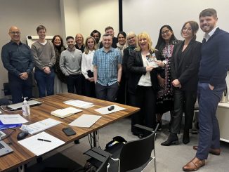 Sales team in UK training workshop focused on ongoing development
